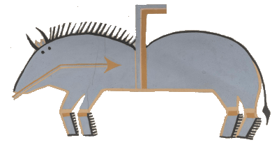 Sandpainting-style Wall Painting (Buffalo)
