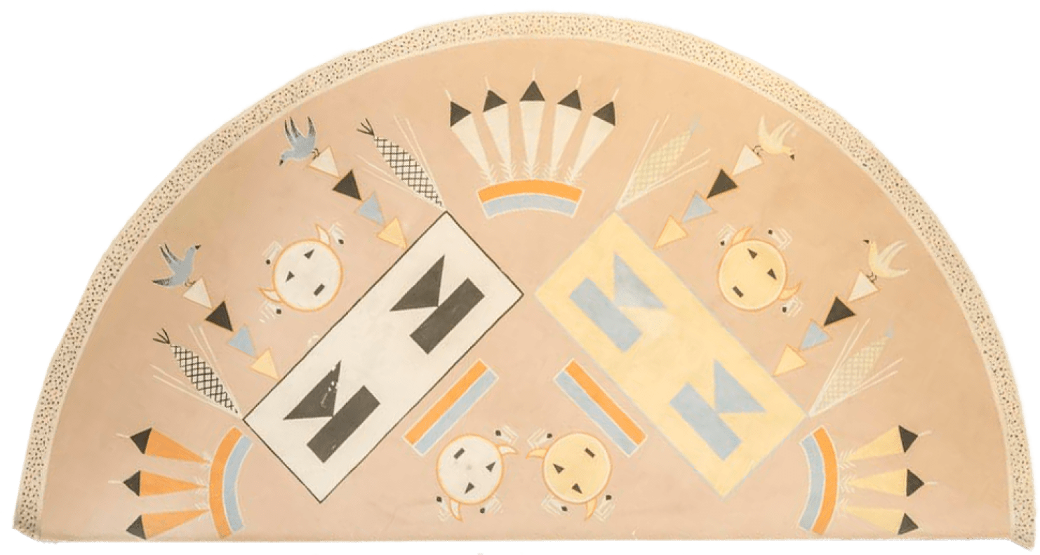 Sandpainting-style Wall Painting (Half Circle)