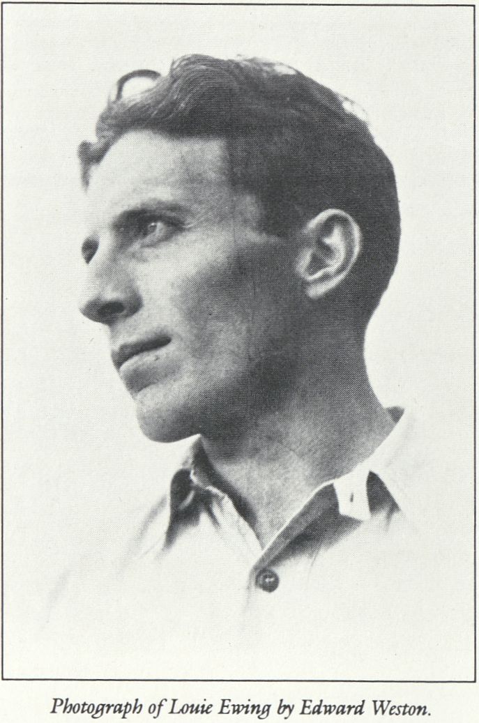 A black and white portrait of a man in profile, gazing upward. He has short hair and wears a light-colored collared shirt. The background is plain, highlighting his features.