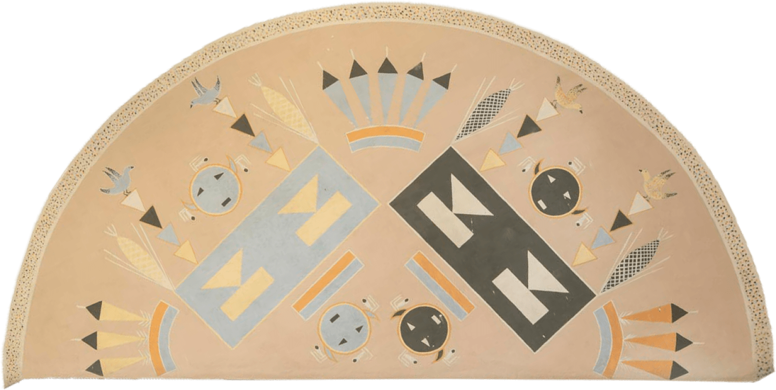 Sandpainting-style Wall Painting (Half Circle)