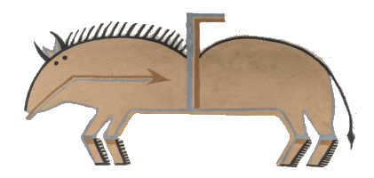 Sandpainting-style Wall Painting (Buffalo)